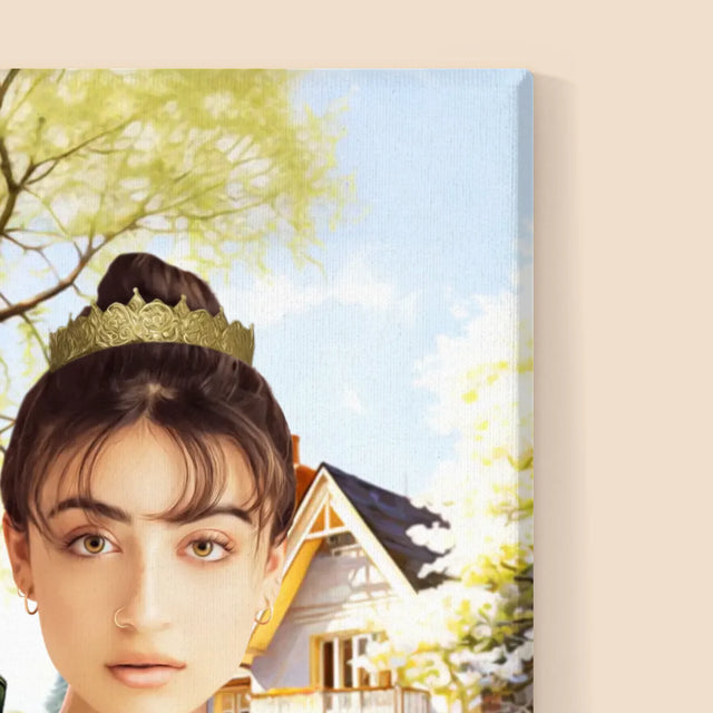 Le portrait royal : Dame en promenade - Imprimez avec votre photo