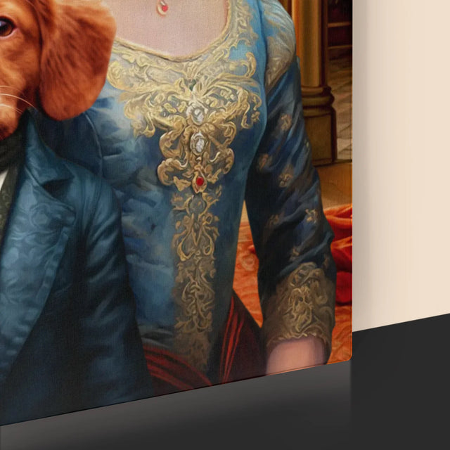 Le Portrait Royal : Femme Noble Avec Animal De Compagnie - Imprimez Avec Votre Photo