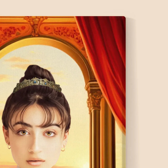 Le Portrait Royal : Femme Noble Avec Animal De Compagnie - Imprimez Avec Votre Photo