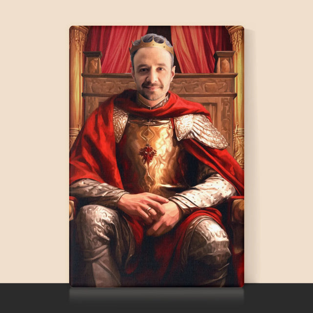 Le Portrait Royal : Roi Dans La Salle Du Trône - Imprimez Avec Votre Photo