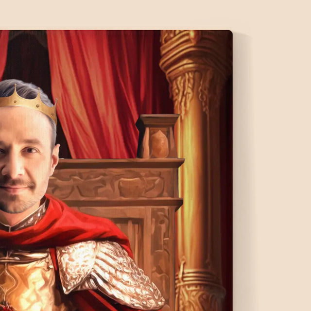 Le Portrait Royal : Roi Dans La Salle Du Trône - Imprimez Avec Votre Photo