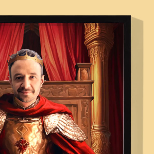 Le Portrait Royal : Roi Dans La Salle Du Trône - Imprimez Avec Votre Photo