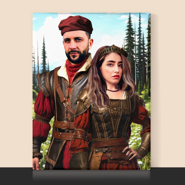 Le Portrait Royal : Couple De Cour - Imprimez Avec Votre Photo