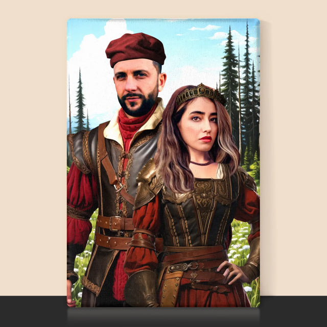 Le Portrait Royal : Couple De Cour - Imprimez Avec Votre Photo