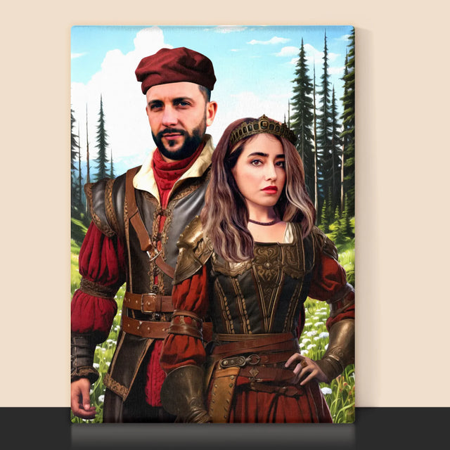 Le Portrait Royal : Couple De Cour - Imprimez Avec Votre Photo