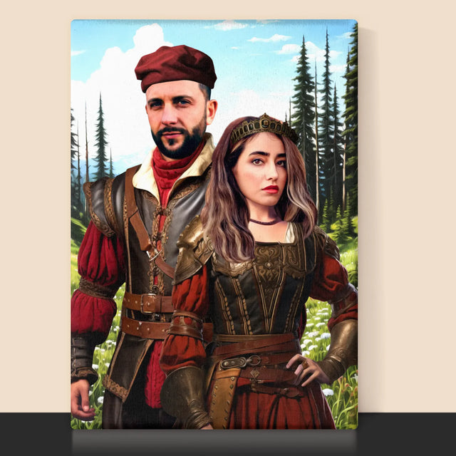 Le Portrait Royal : Couple De Cour - Imprimez Avec Votre Photo