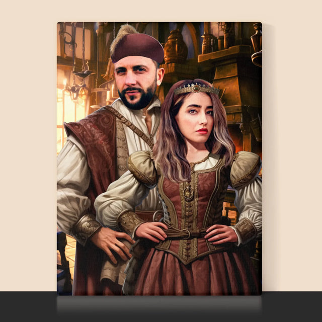 Portrait royal : Duo aristocratique - Imprimez avec votre photo | FR