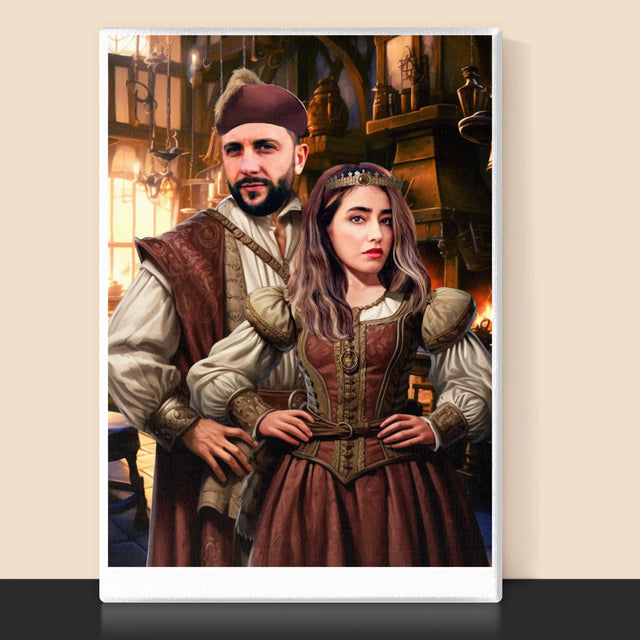 Portrait royal : Duo aristocratique - Imprimez avec votre photo | FR