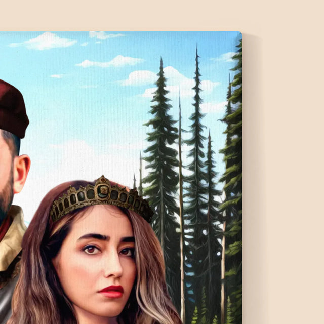 Le Portrait Royal : Couple De Cour - Imprimez Avec Votre Photo