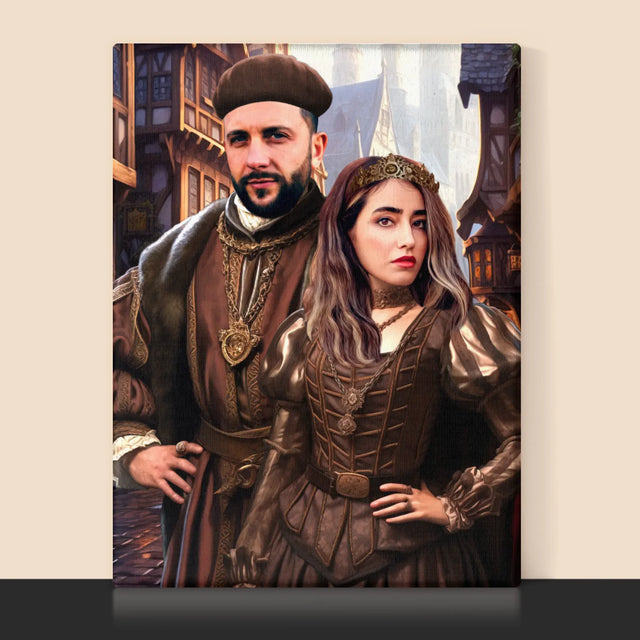 Portrait royal : Couple noble - Imprimez avec votre photo | FR