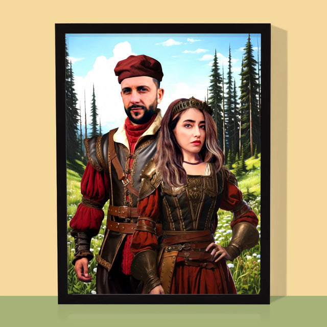 Le Portrait Royal : Couple De Cour - Imprimez Avec Votre Photo