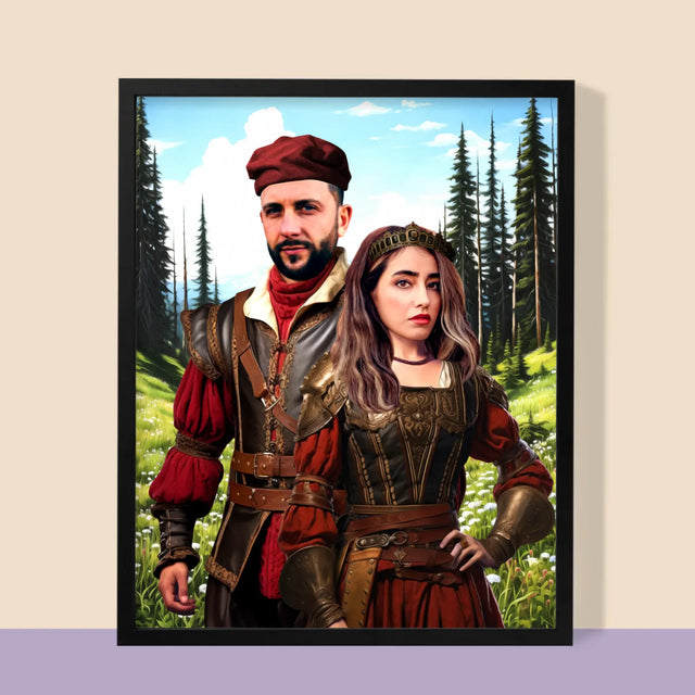 Le Portrait Royal : Couple De Cour - Imprimez Avec Votre Photo