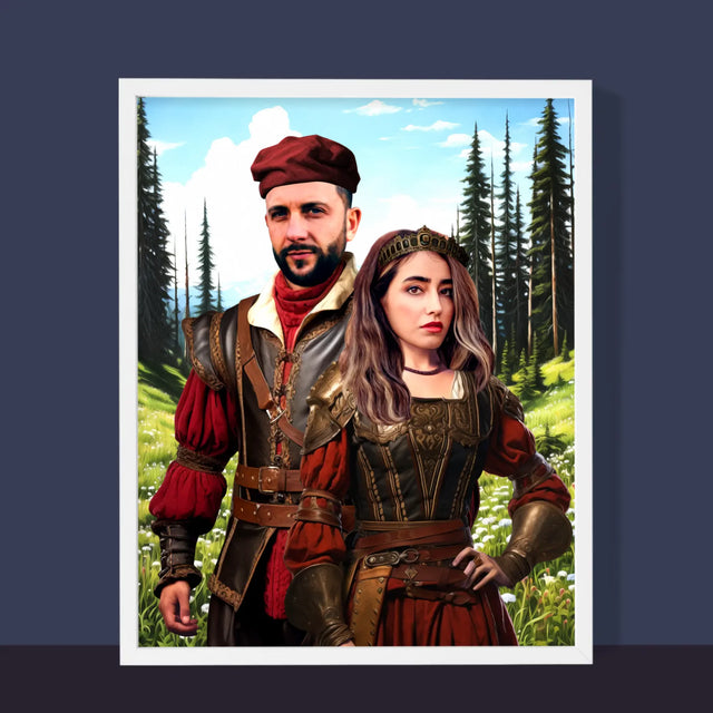 Le Portrait Royal : Couple De Cour - Imprimez Avec Votre Photo