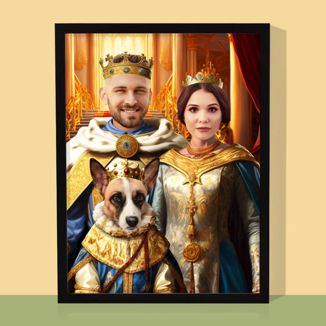 Le Portrait Royal : Dirigeants Avec Animal De Compagnie - Imprimez Avec Votre Photo