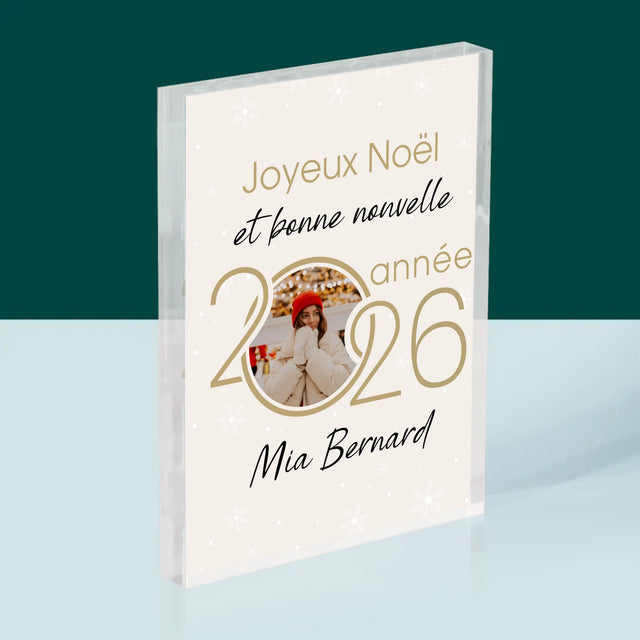 Le Collage Photo: Bonne Nouvelle Année - Bloc Acrylique