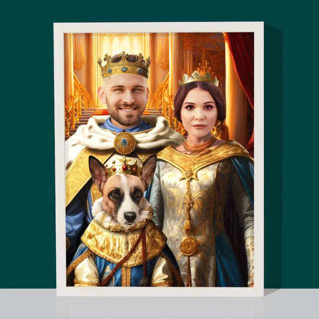 Le Portrait Royal : Dirigeants Avec Animal De Compagnie - Imprimez Avec Votre Photo