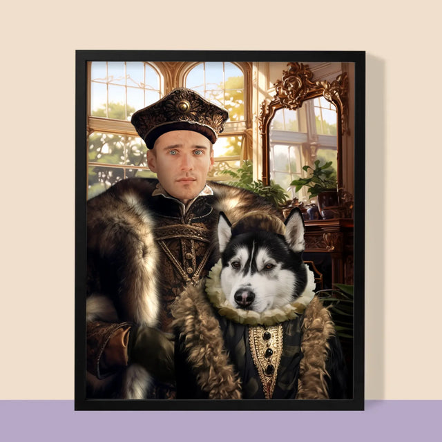 Le Portrait Royal : Noble Avec Animal De Compagnie - Imprimez Avec Votre Photo
