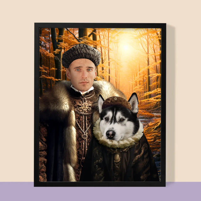 Le portrait royal : La noblesse en chasse - Imprimez avec votre photo