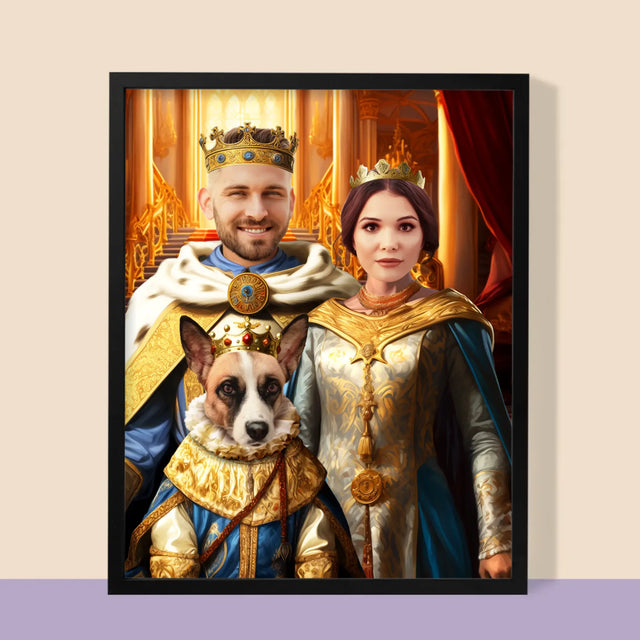 Le Portrait Royal : Dirigeants Avec Animal De Compagnie - Imprimez Avec Votre Photo