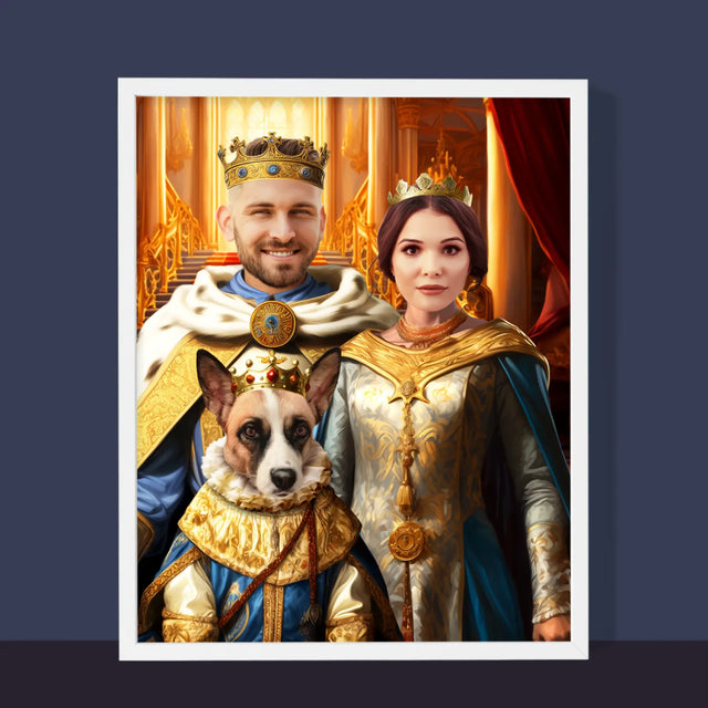 Le Portrait Royal : Dirigeants Avec Animal De Compagnie - Imprimez Avec Votre Photo
