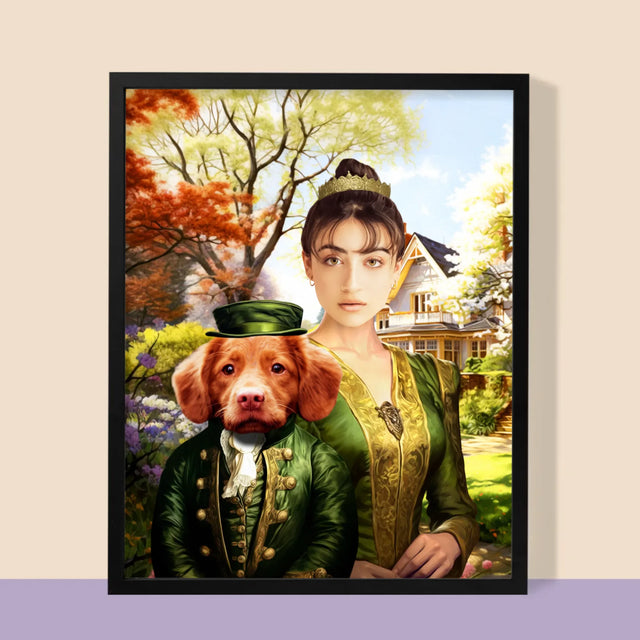 Le portrait royal : Dame en promenade - Imprimez avec votre photo