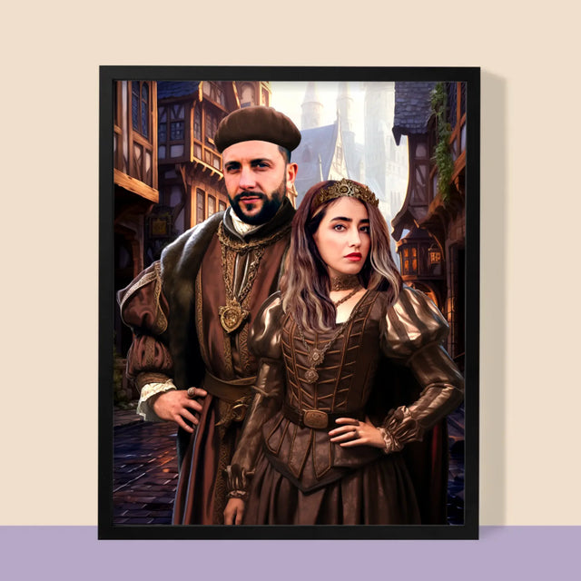 Portrait royal : Couple noble - Imprimez avec votre photo | FR