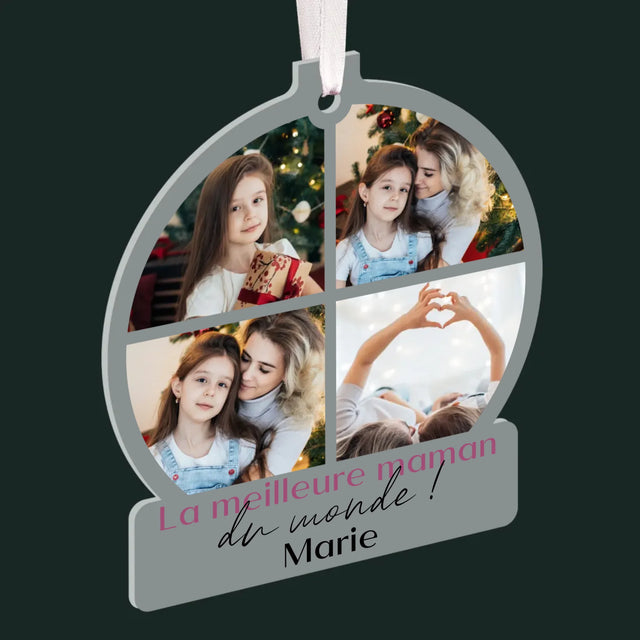 Le Collage Photo: La Meilleure Maman - Boule De Noël Boule