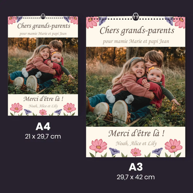 La Photo Et Un Texte: Un Souvenir Pour Les Grands-Parents - Calendrier Mural