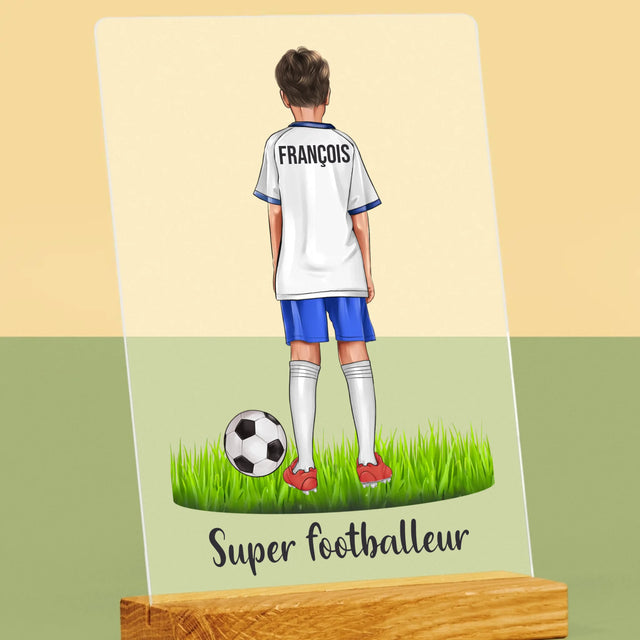 La Création Du Personnage: Super Footballeur - Impression Sur Verre Acrylique