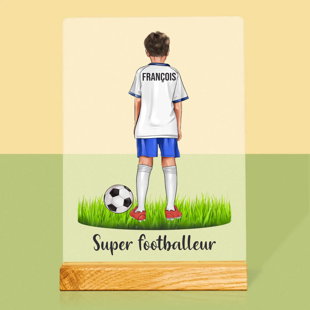 La Création Du Personnage: Super Footballeur - Impression Sur Verre Acrylique