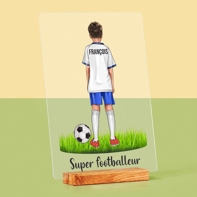 La Création Du Personnage: Super Footballeur - Impression Sur Verre Acrylique