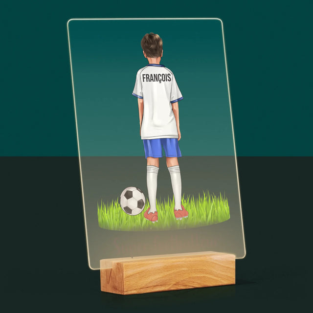 La Création Du Personnage: Super Footballeur - Impression Sur Verre Acrylique