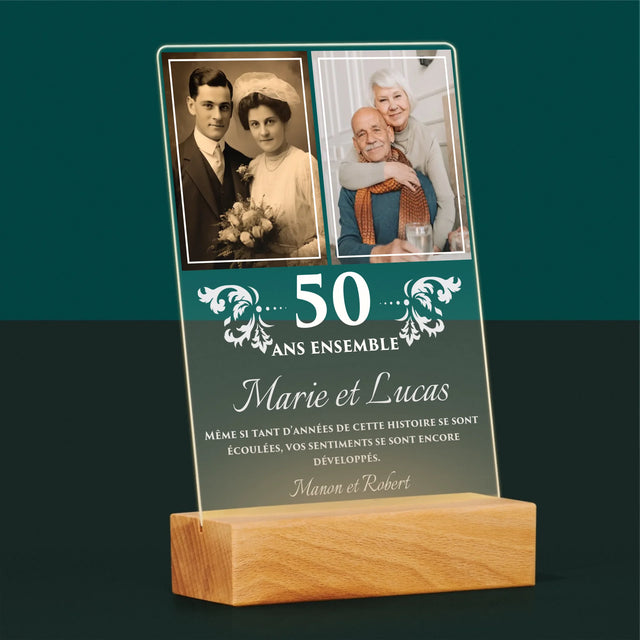 Collage Photo: Ensemble Au Fil Des Ans - Impression Sur Verre Acrylique