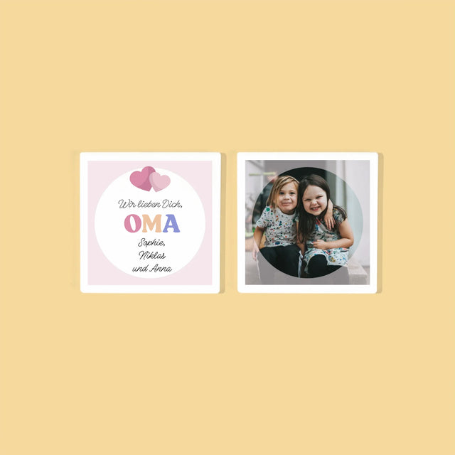 Collage photo : Je t'aime mamie - Dessous de verre | DE