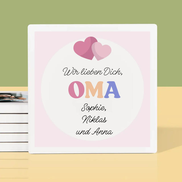 Collage photo : Je t'aime mamie - Dessous de verre | DE