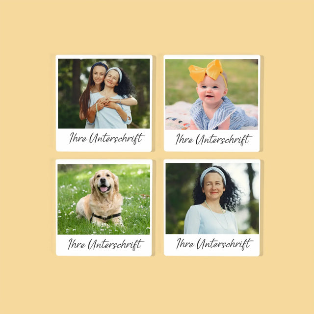 Zdjęcie i Podpis: Twoje Zdjęcie i Podpis - Podkładki Pod Kubki | DE