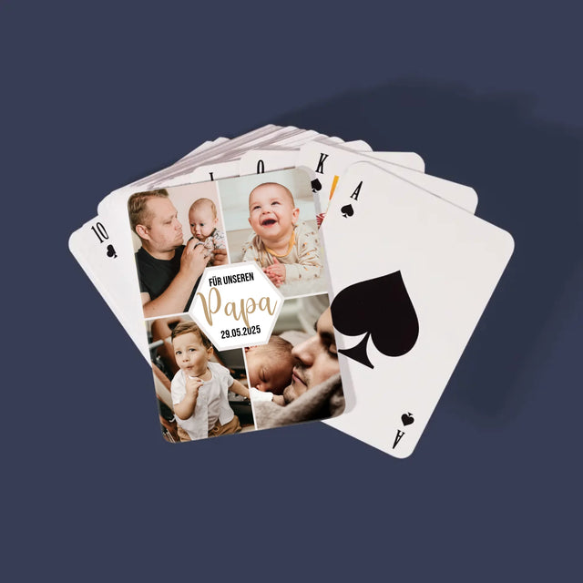 Collage photo : Pour notre papa - Cartes à jouer | DE