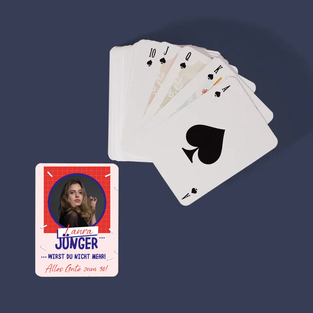 Photo et légende : Tu ne rajeuniras jamais - Cartes à jouer | DE