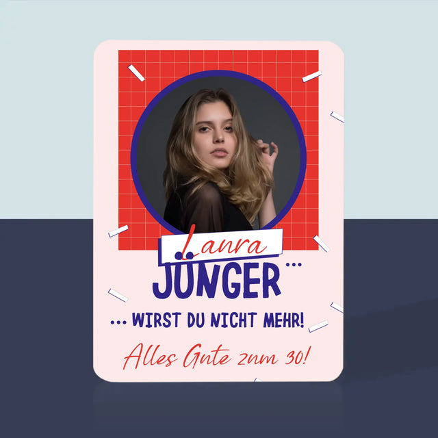 Photo et légende : Tu ne rajeuniras jamais - Cartes à jouer | DE