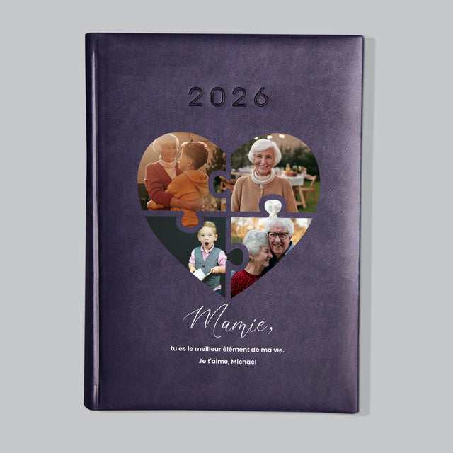 Le Collage Photo: Casse-Tête, Un Cœur Pour Grand-Mère - Agenda