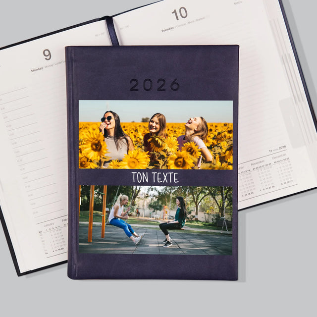 Le Collage Photo: Les 2 Photos Et Un Texte - Agenda