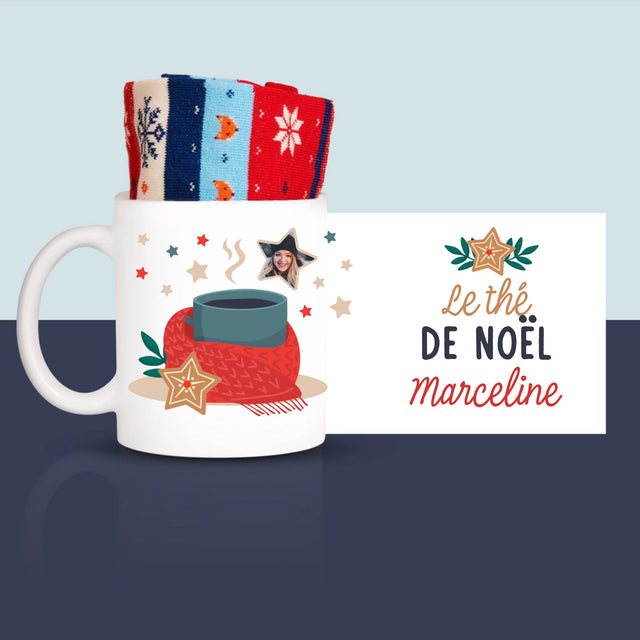 La Photo Et Un Texte: Le Thé De Noël - Chaussettes D'Hiver Dans Une Tasse
