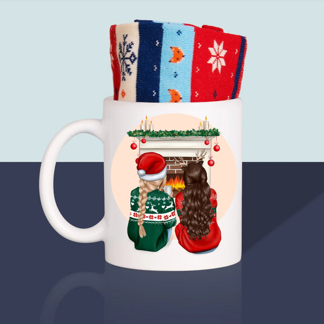La Création Du Personnage: Les Meilleures Amies À Noël - Chaussettes D'Hiver Dans Une Tasse