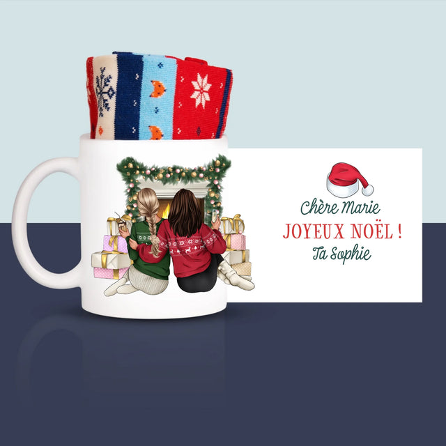 La Création Du Personnage: Amies De Noël - Chaussettes D'Hiver Dans Une Tasse