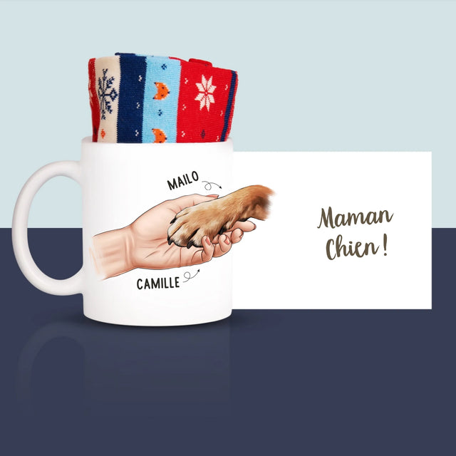 La Création Du Personnage: Maman Chien - Chaussettes D'Hiver Dans Une Tasse
