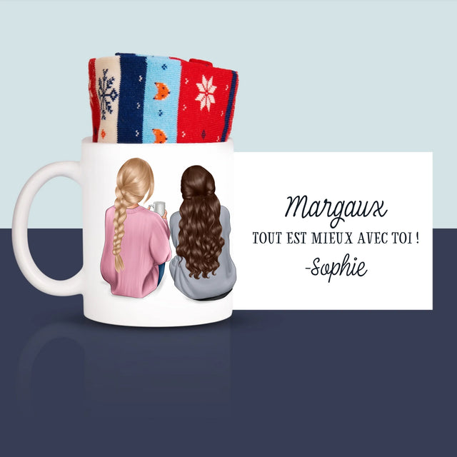 La Création Du Personnage: Les Amies - Chaussettes D'Hiver Dans Une Tasse