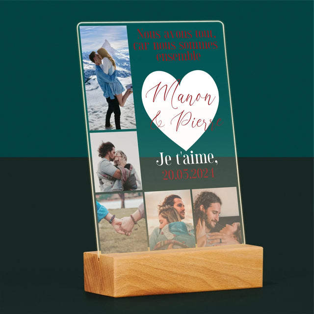 Collage Photo: Nous Avons Tout, Car Nous Sommes Ensemble - Impression Sur Verre Acrylique