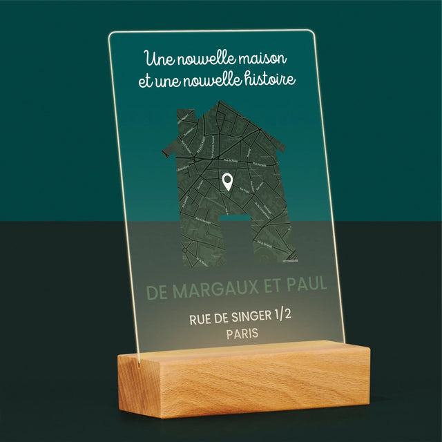 Le Plan De Ville: Nouvelle Maison - Plan De La Ville - Impression Sur Verre Acrylique