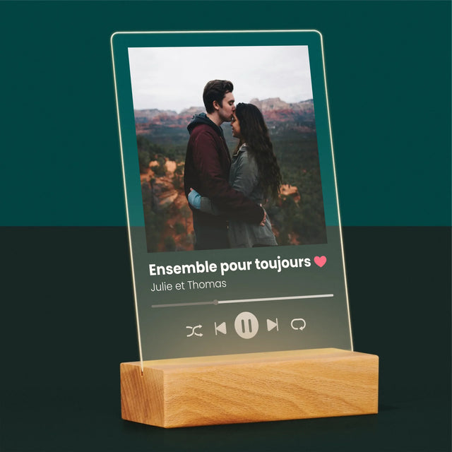Photo Et Texte: Spotify Avec Ta Photo - Impression Sur Verre Acrylique