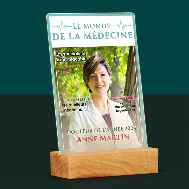 La Couverture De Magazine: Le Monde De La Médecine - Impression Sur Verre Acrylique